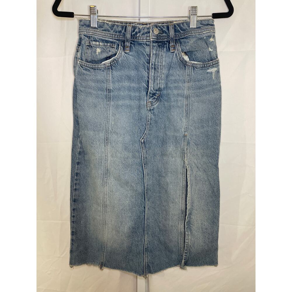 NWOT We the Free Denim Skirt - Women Size 25 - Blue
